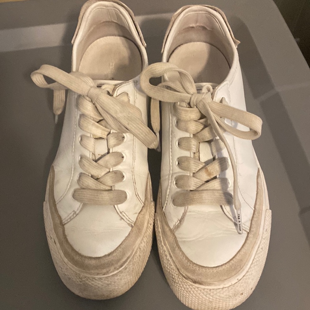 Rag & Bone Army Low Top Sneaker 37.5 / 7.5 Used White